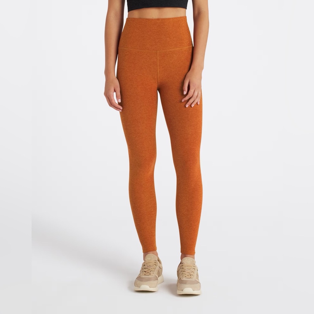 Beyond Yoga High-Waist Leggings in Heather Clay size S